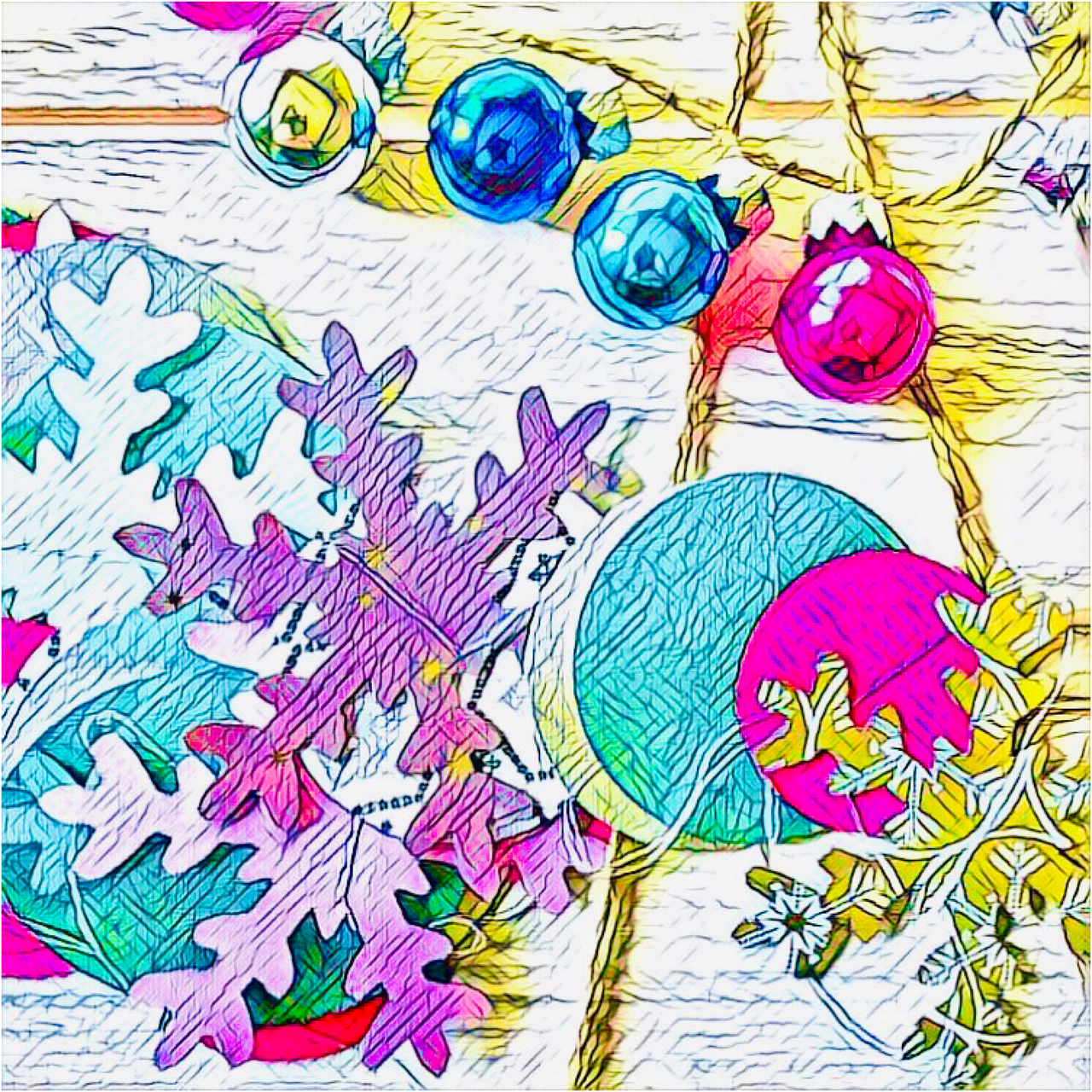 snowflakes, abstract, holiday decor, holiday crafts for kids